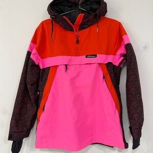Airblaster Women's Red, Pink and Black Ski Jacket